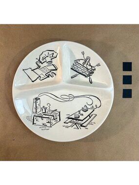 Vintage Royal China Divided BBQ Plate